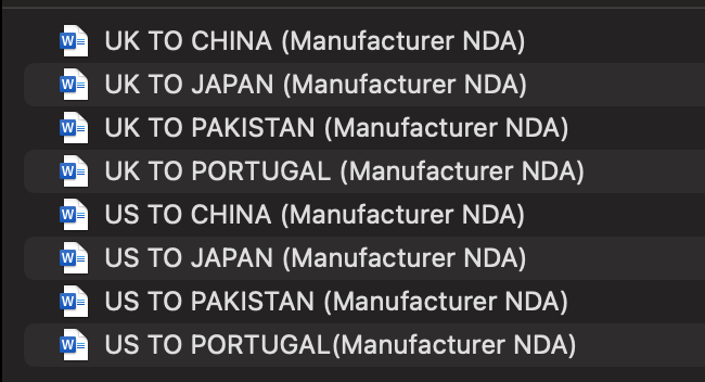 Global NDA Templates for UK & US Brand Owners