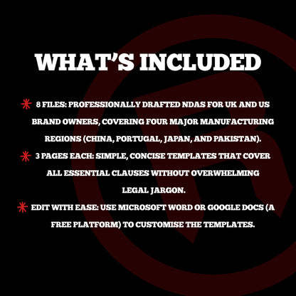 Global NDA Templates for UK & US Brand Owners